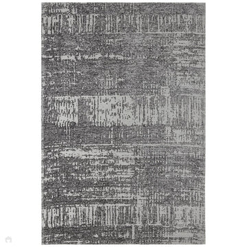 Beau Modern Abstract Distressed Shimmer Soft Textured Flatweave Carbon Grey/Silver/Ivory Rug-Asiatic Carpets-Rug Love - The Most Loved Rug Store